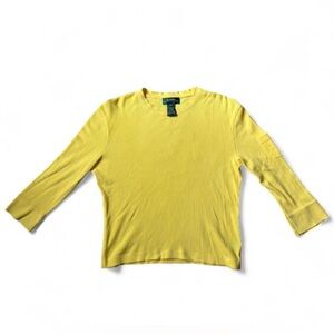 Ralph‎ Lauren Sunny Yellow Ribbed Top